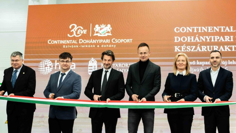 3 milliárd forinttal támogatta az állam a Continental Dohányipari Zrt. beruházásait